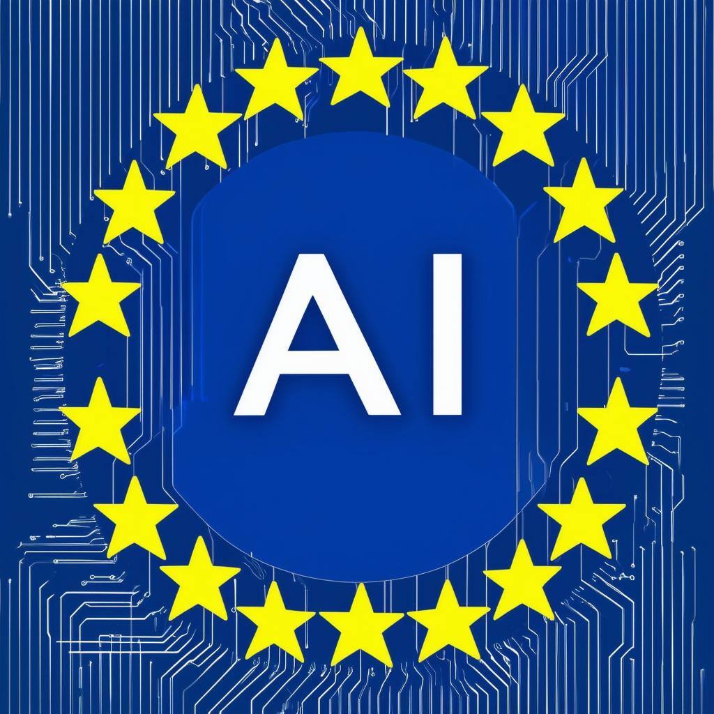 A round european logo with AI written in the middle